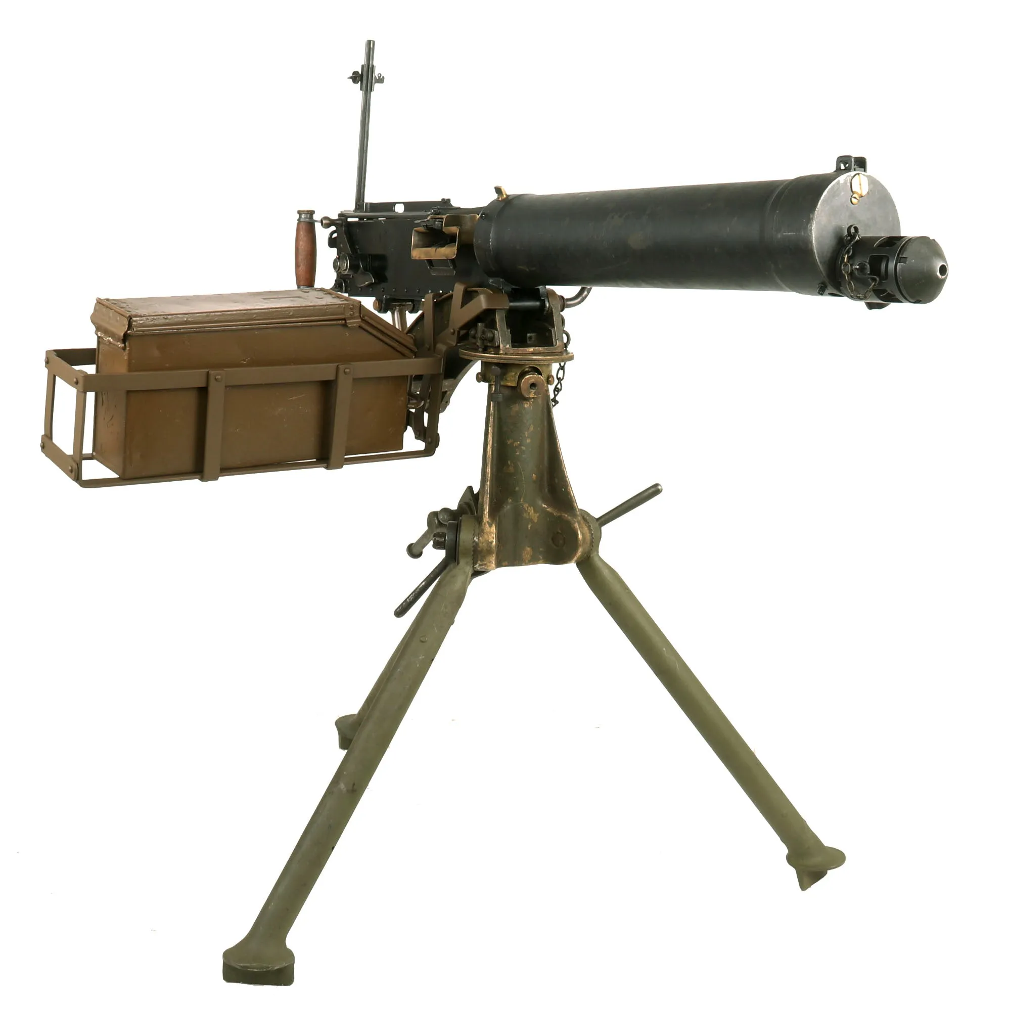 Original British WWII Vickers Display Medium Machine Gun Serial V4600 with Tripod & Accessories