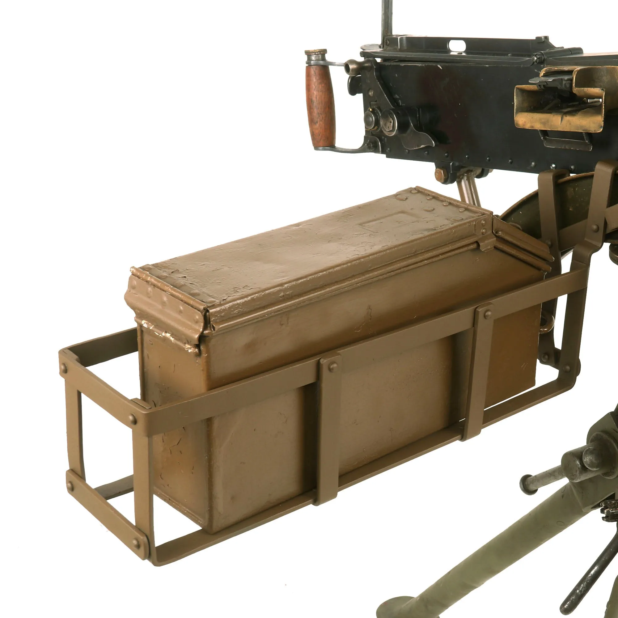 Original British WWII Vickers Display Medium Machine Gun Serial V4600 with Tripod & Accessories