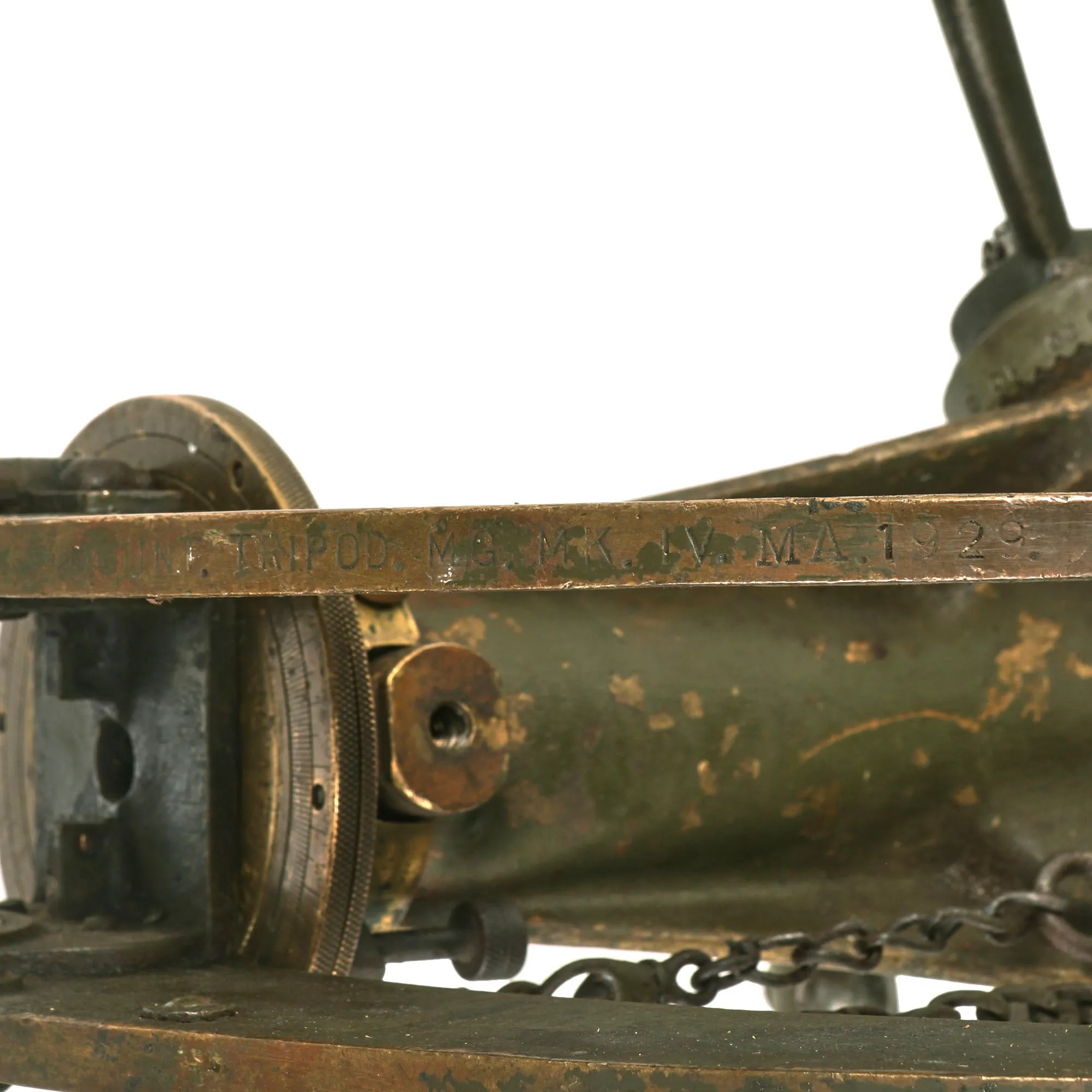 Original British WWII Vickers Display Medium Machine Gun Serial V4600 with Tripod & Accessories