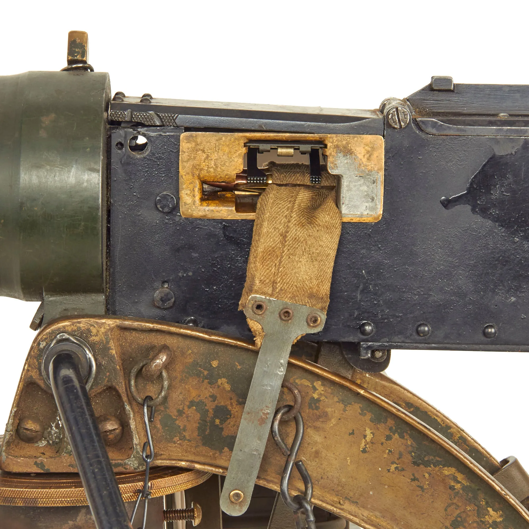 Original British WWII Vickers Display Medium Machine Gun with 1930 Dated Portuguese Tripod & Accessories