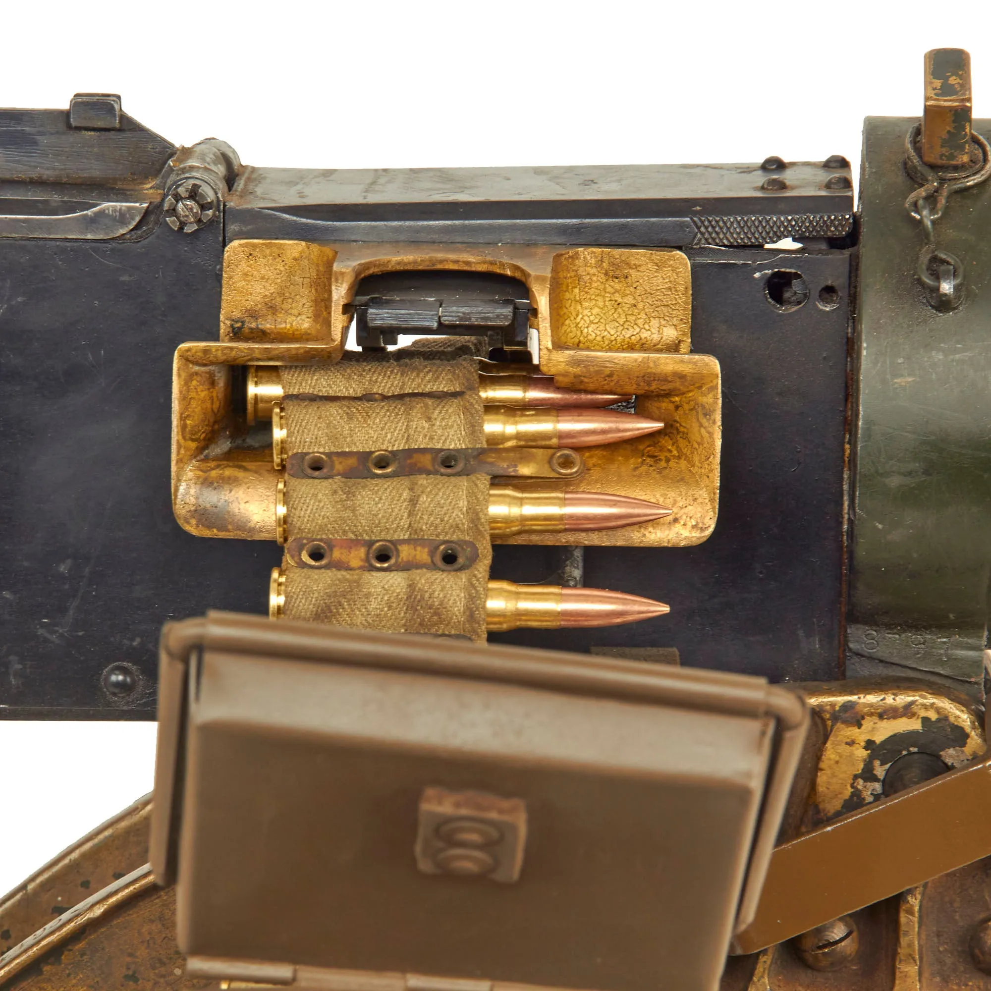 Original British WWII Vickers Display Medium Machine Gun with 1930 Dated Portuguese Tripod & Accessories