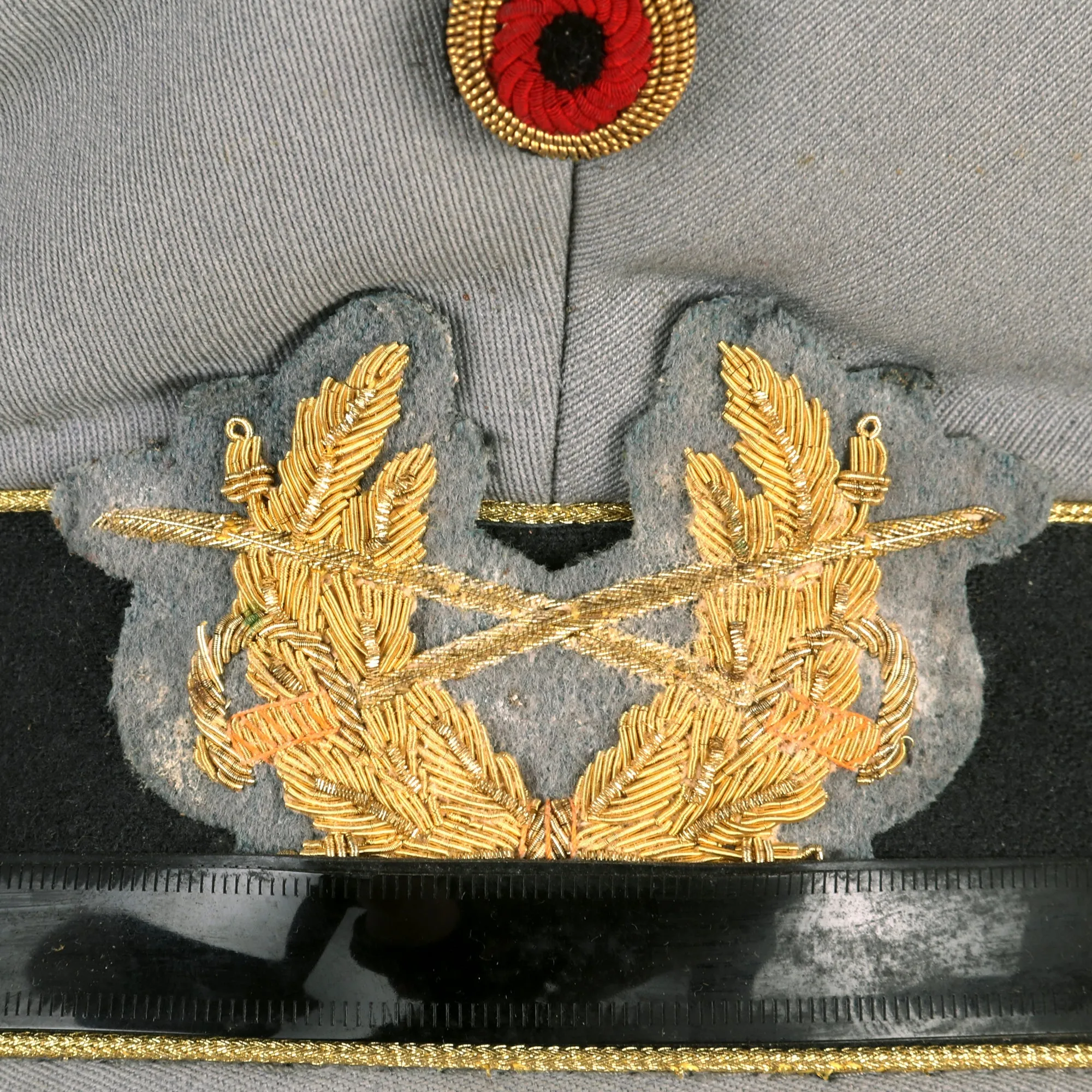 Original West German Cold War Era Bundeswehr Panzertruppen Uniform Top and Visor Cap For Brigade General of Panzer Brigade 8 ”Lüneberg” With 1957 Version of Knights Cross -  Formerly Part of the A.A.F. Tank Museum