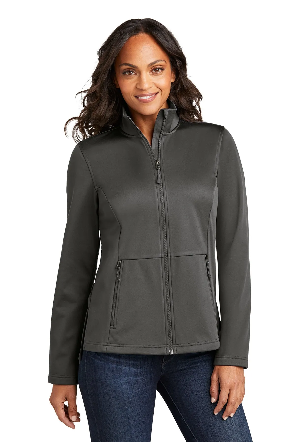 Port Authority Ladies Flexshell Customized Jackets, Grey Steel