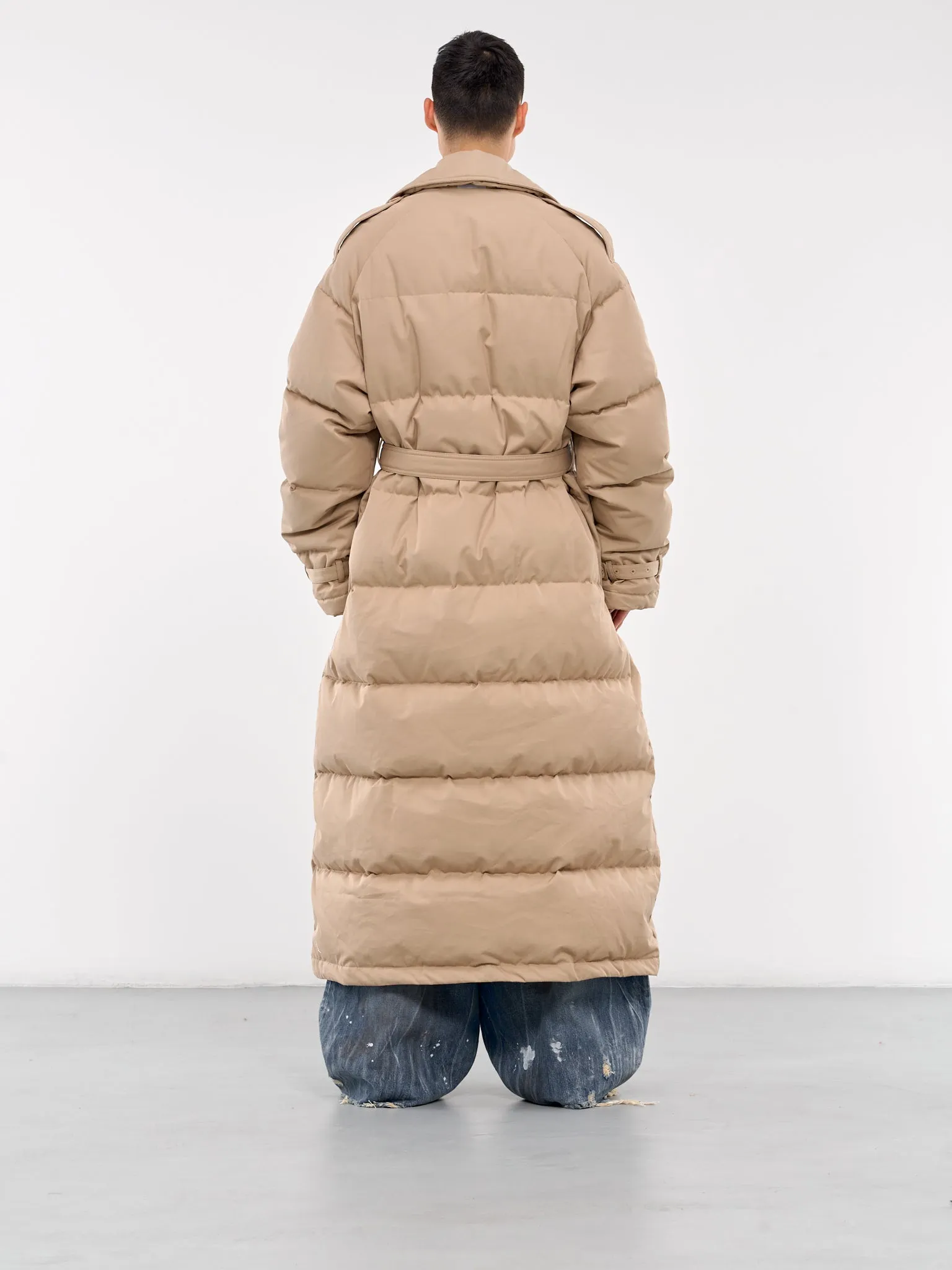 Puffer Trench Coat (UA65CO209S-BEIGE)