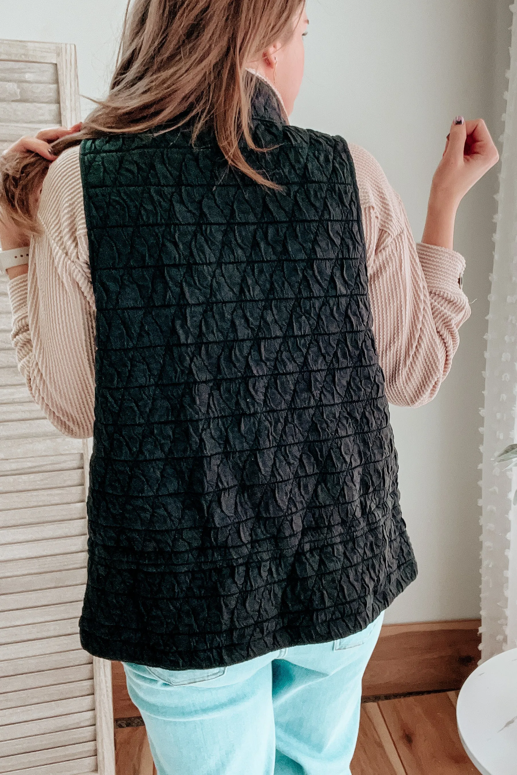 Quilted Drawstring Vest