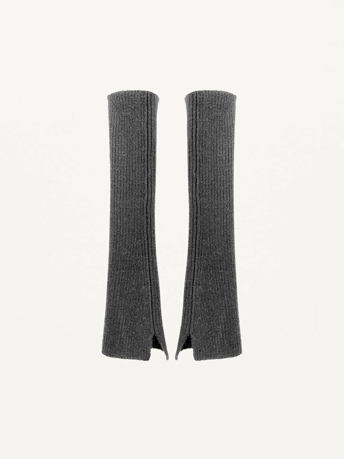 Ribbed Arm Warmers in Charcoal