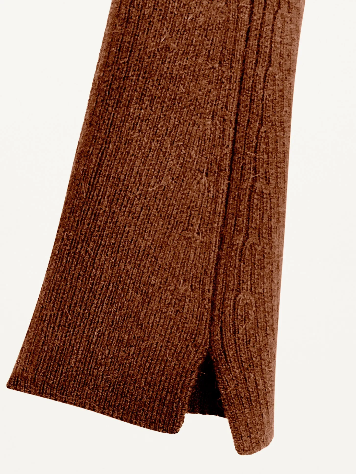 Ribbed Arm Warmers in Cognac