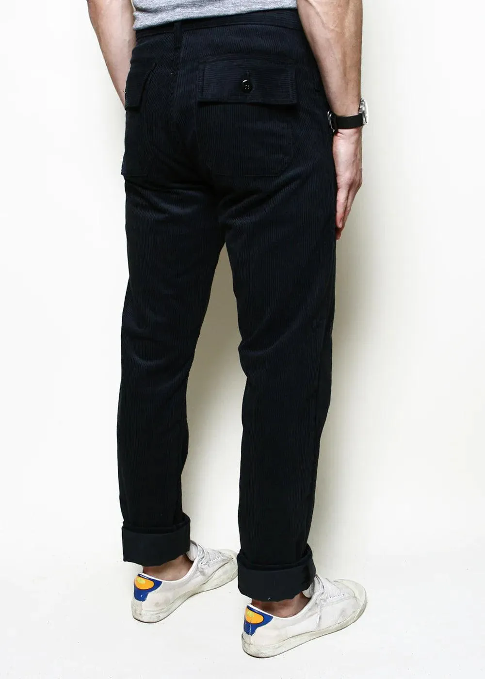 Rogue Territory - Corduroy Fatigue Pants in Black