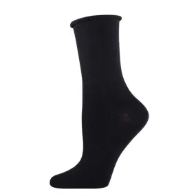 Roll Top Bamboo (Asst. Colors) Women's Crew Socks