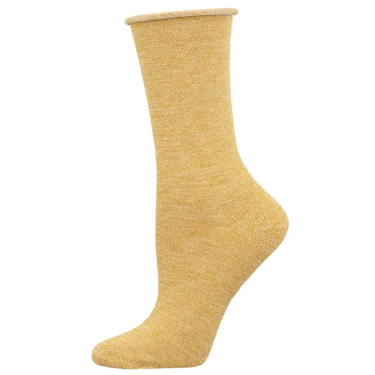 Roll Top Bamboo (Asst. Colors) Women's Crew Socks