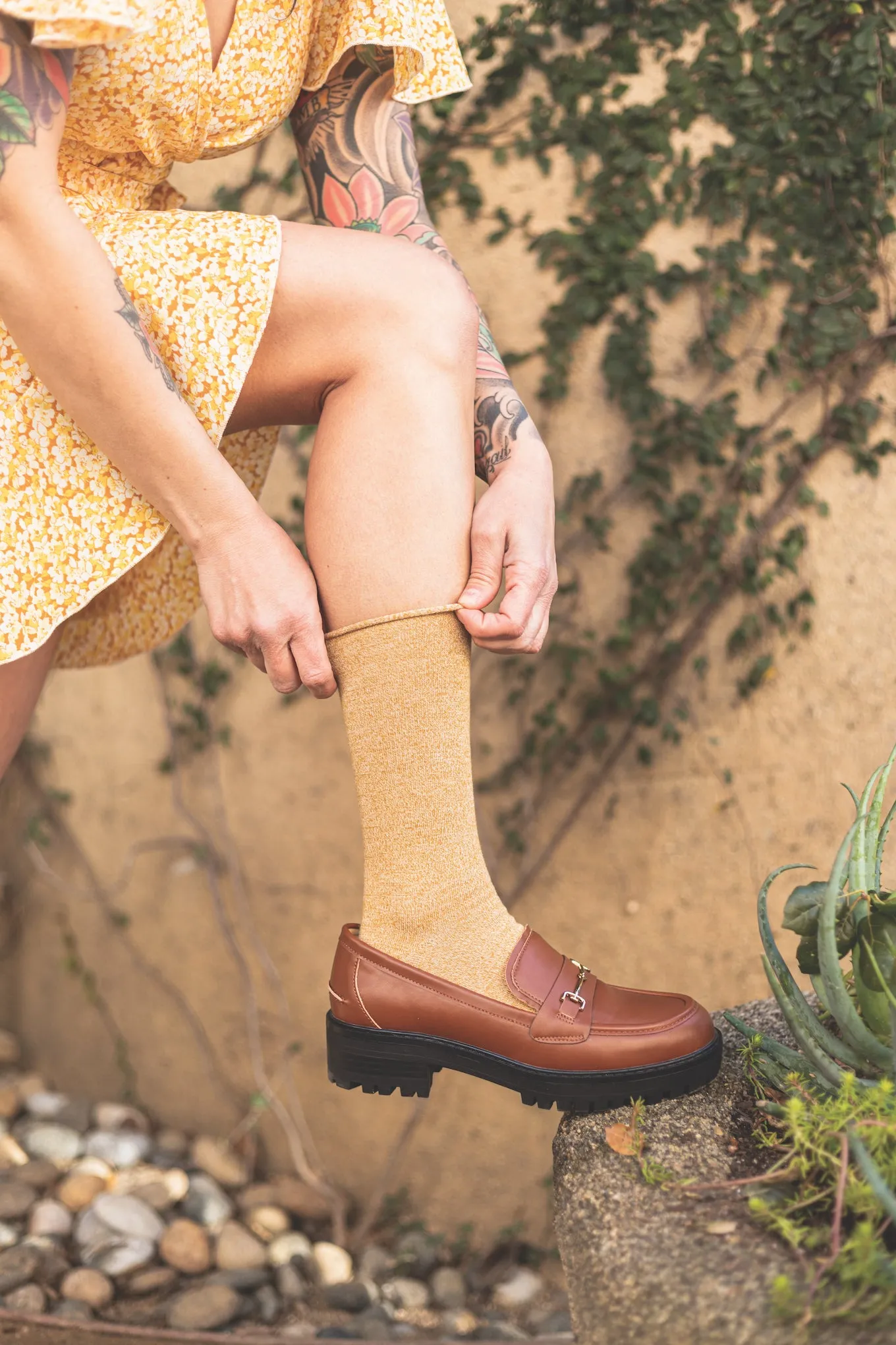 Roll Top Bamboo (Asst. Colors) Women's Crew Socks