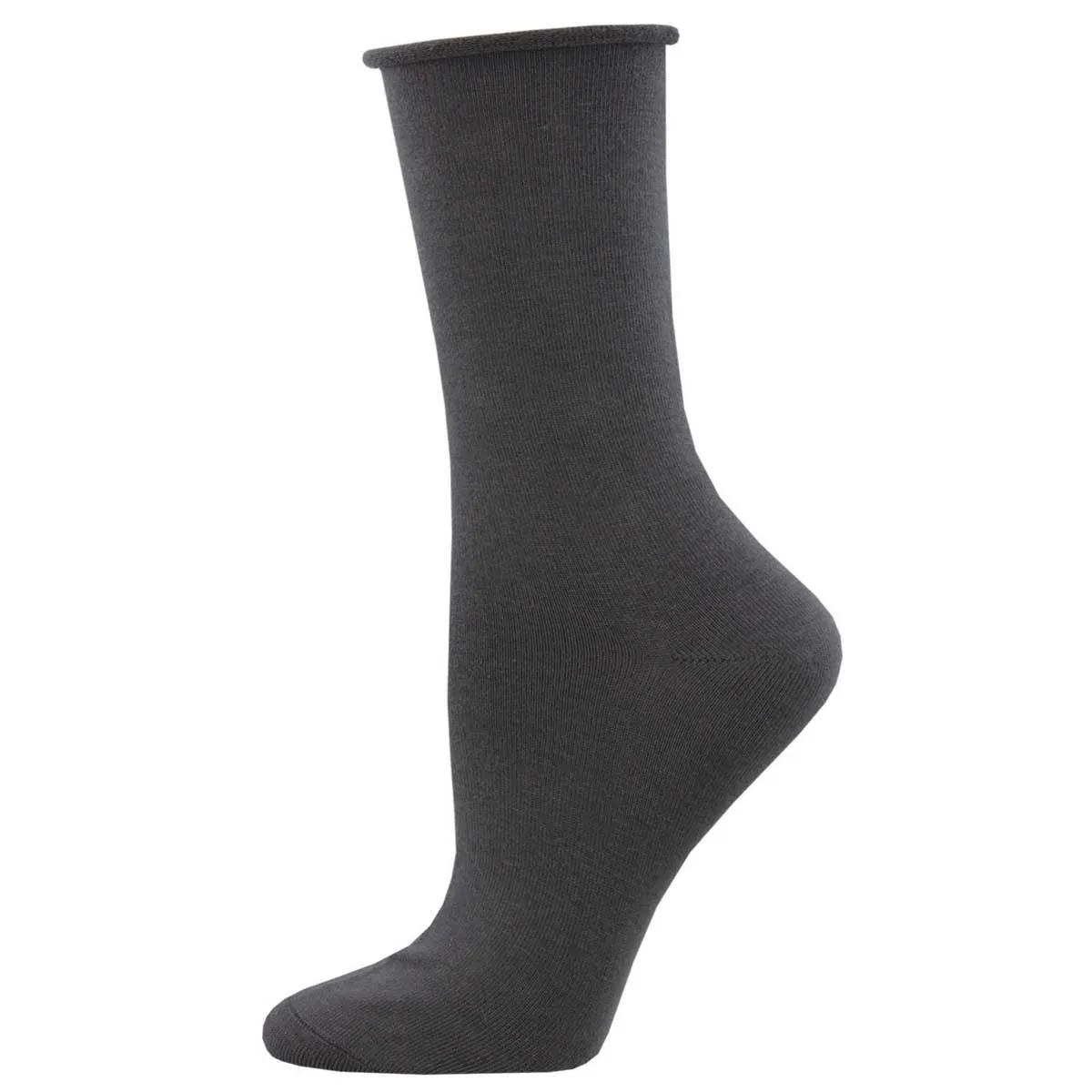 Roll Top Bamboo (Asst. Colors) Women's Crew Socks