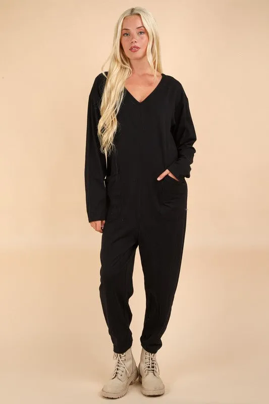 Roy Long Sleeve Oversized Jumpsuit [S-3XL]