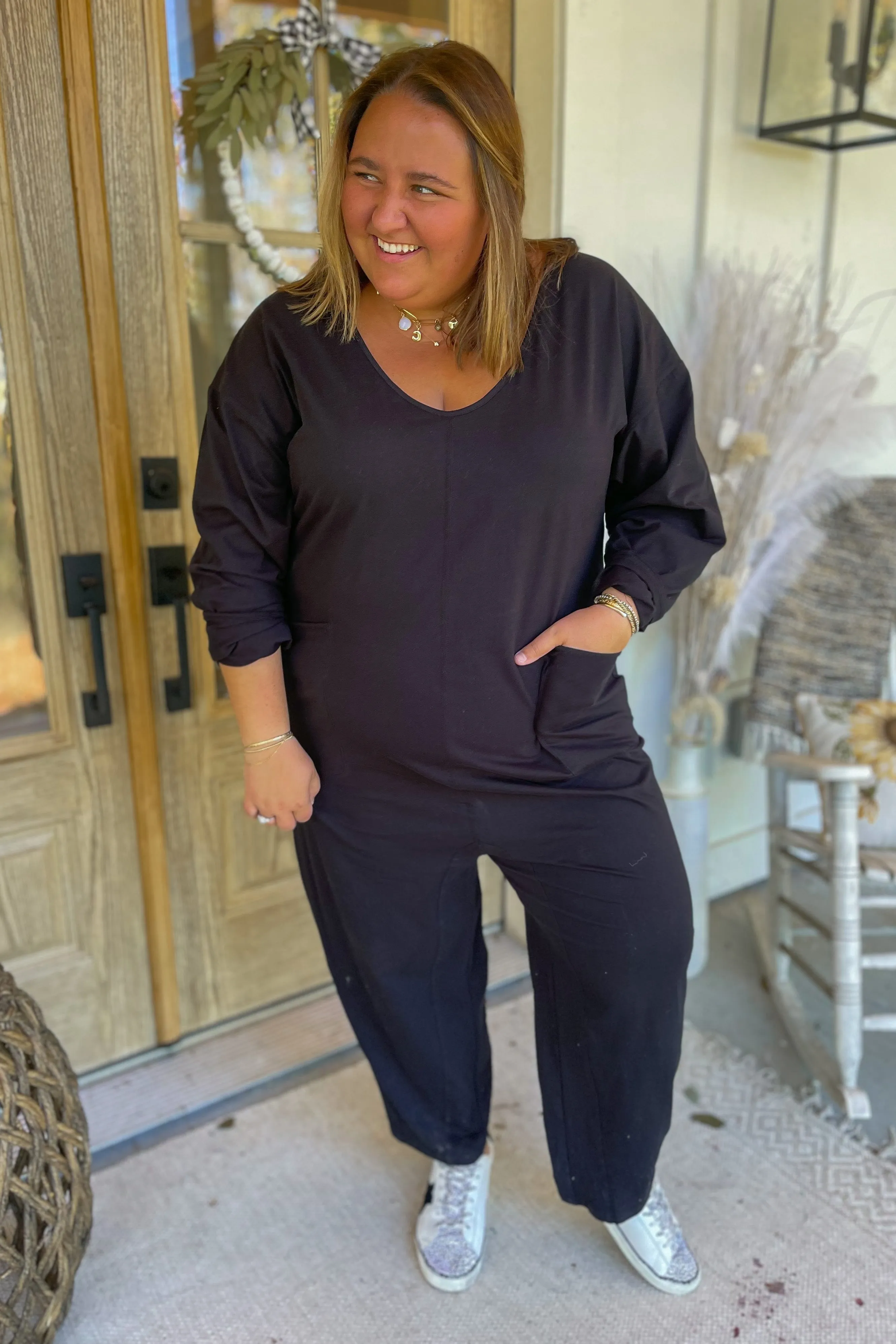 Roy Long Sleeve Oversized Jumpsuit [S-3XL]