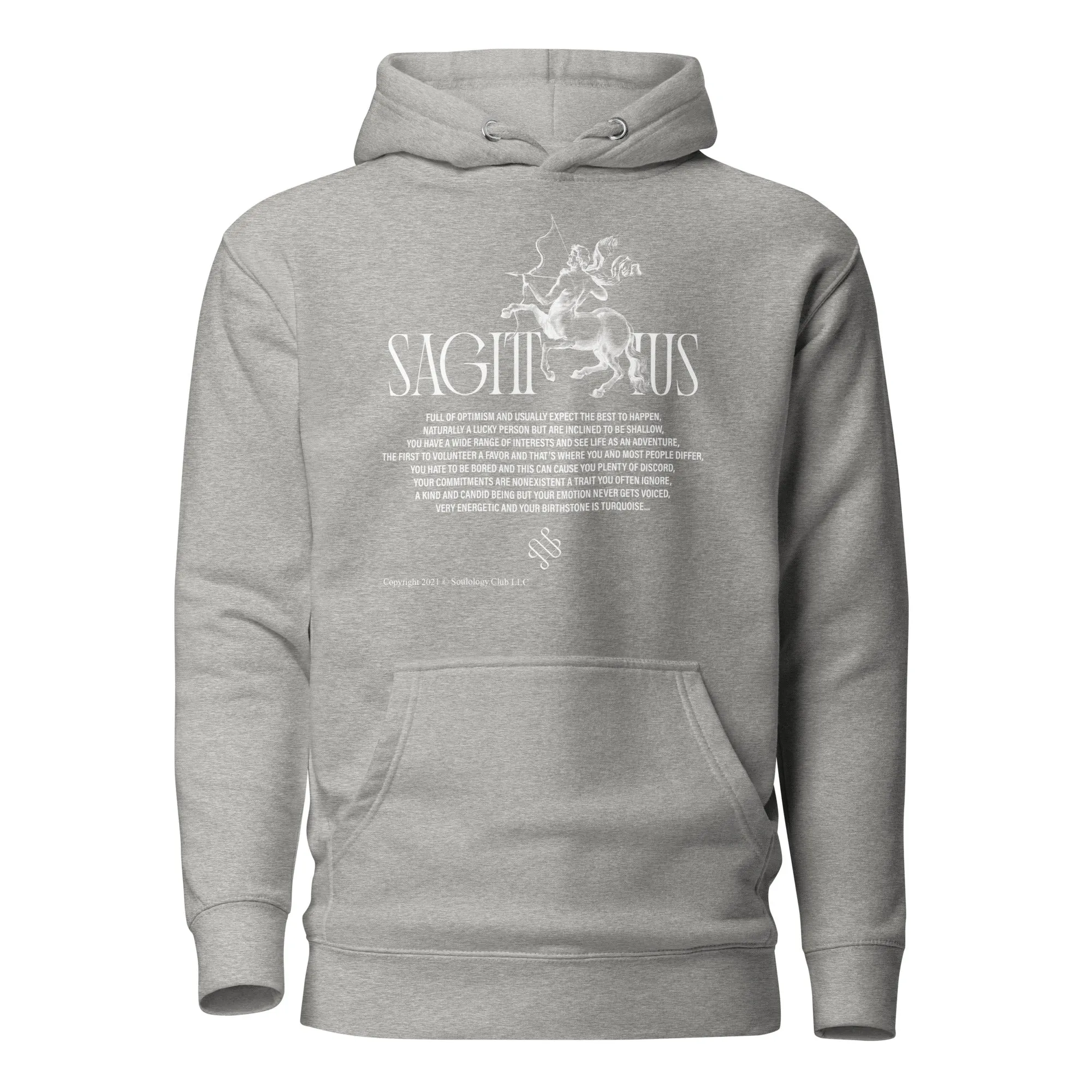 Sagittarius Unisex Zodiac Poetry Hoodie