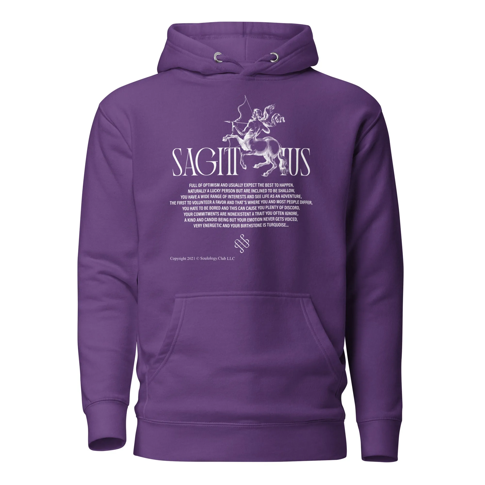 Sagittarius Unisex Zodiac Poetry Hoodie