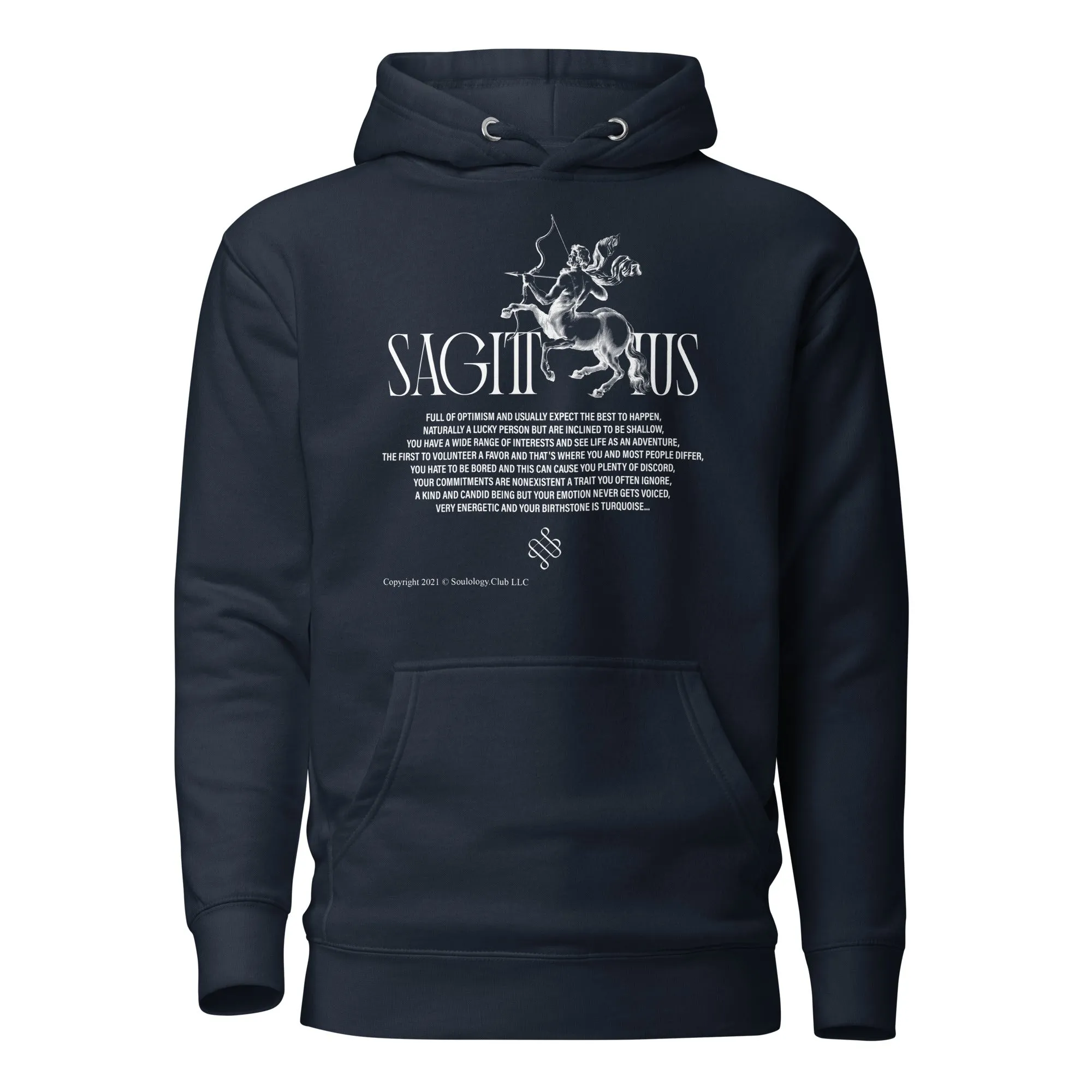 Sagittarius Unisex Zodiac Poetry Hoodie