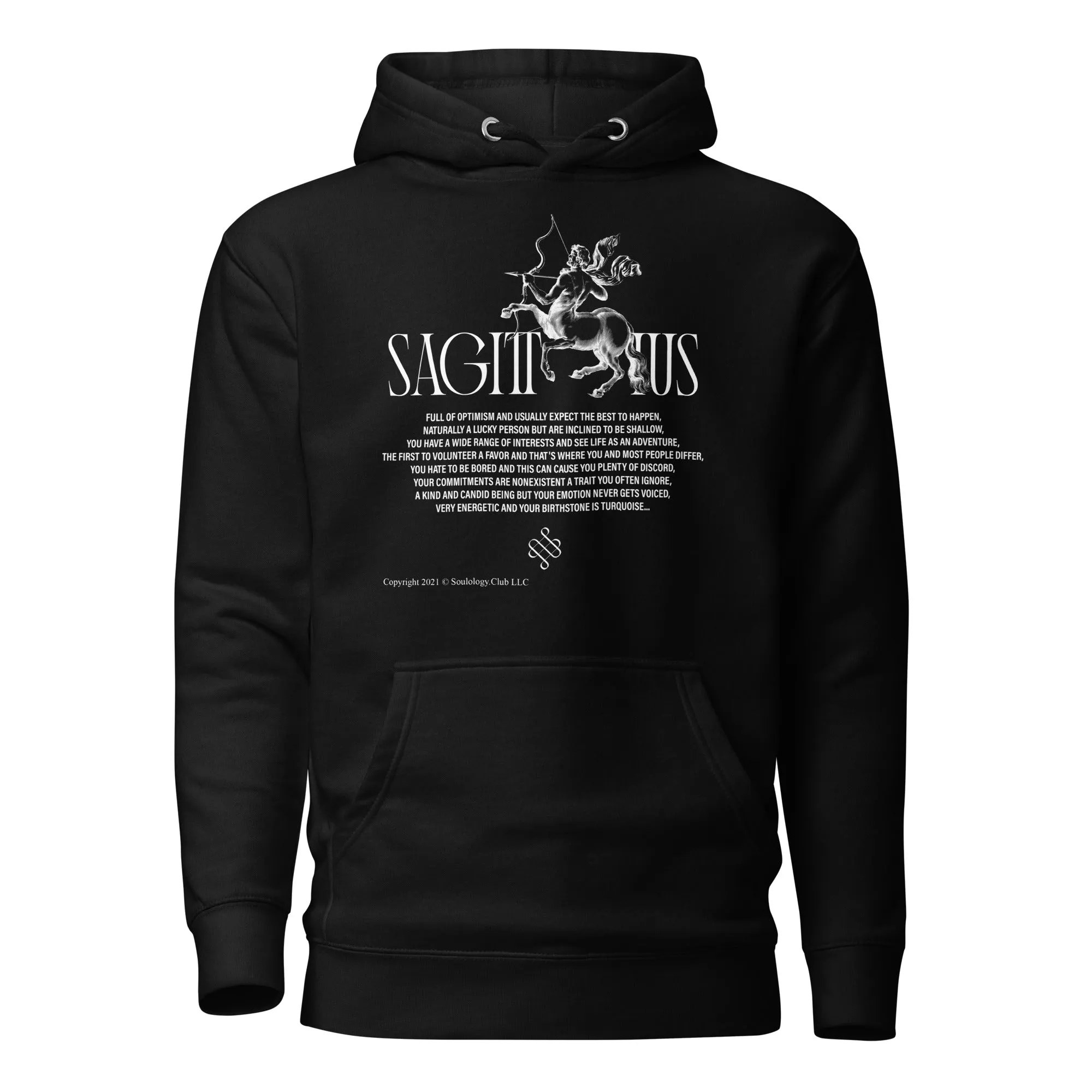 Sagittarius Unisex Zodiac Poetry Hoodie