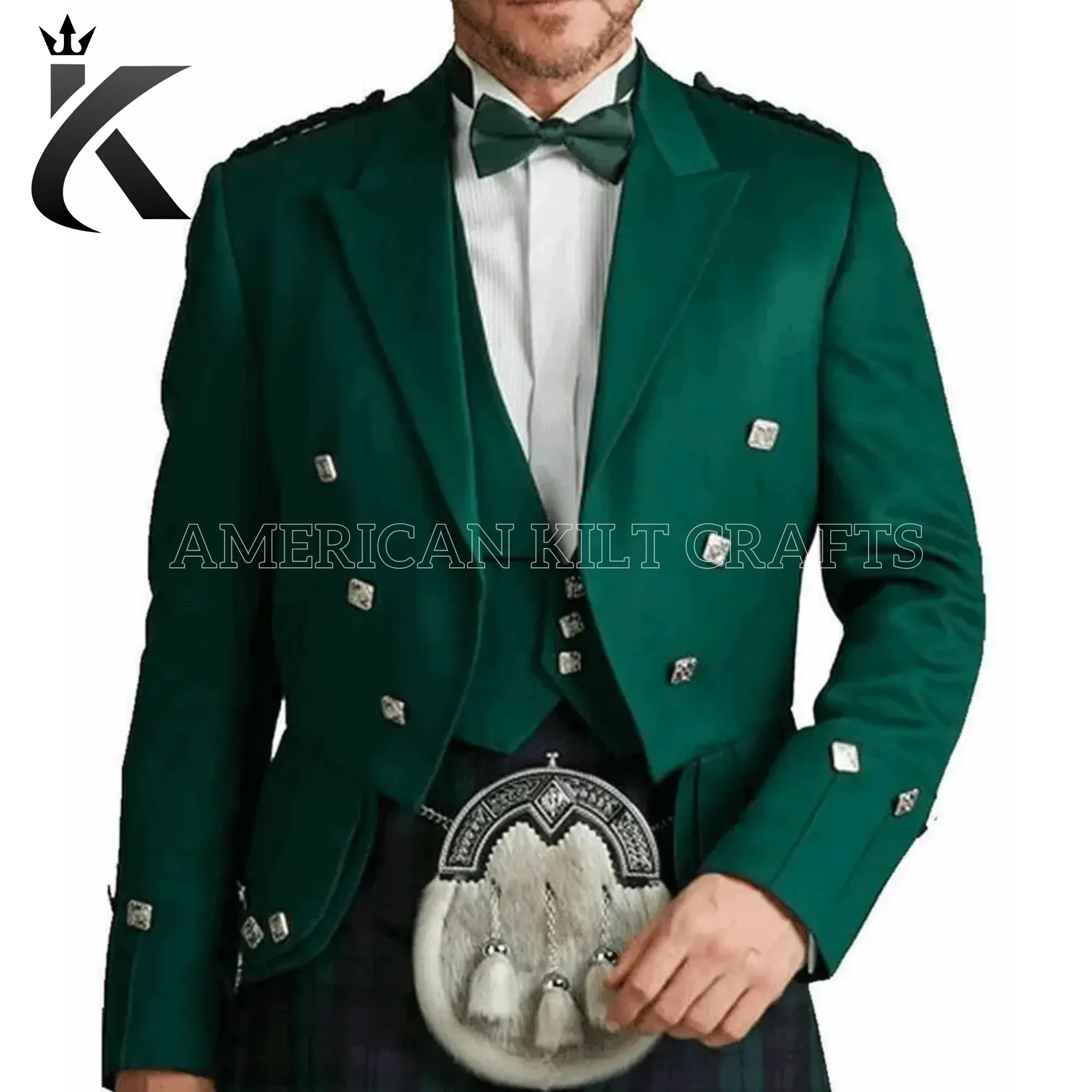 Scottish Green Prince Charlie Jacket Stand Out in Style