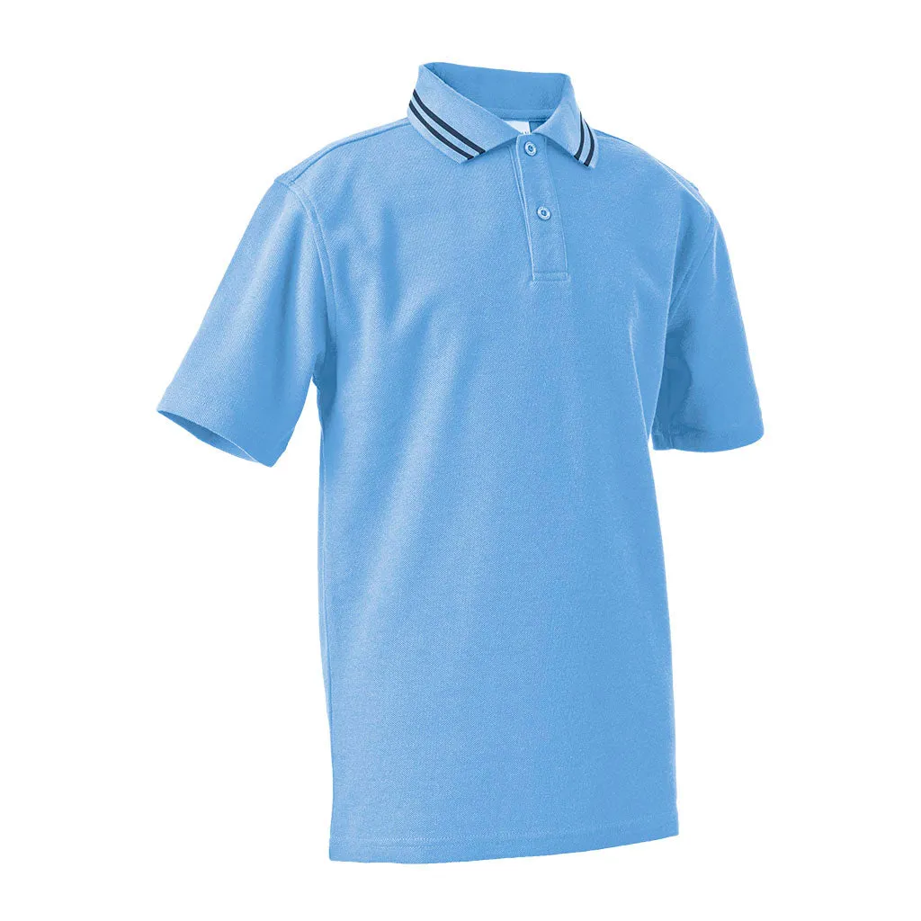 Short Sleeve Polo Shirt with Striped Collar  ADULT - JERVIS