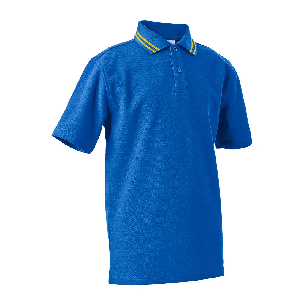 Short Sleeve Polo Shirt with Striped Collar  ADULT - JERVIS