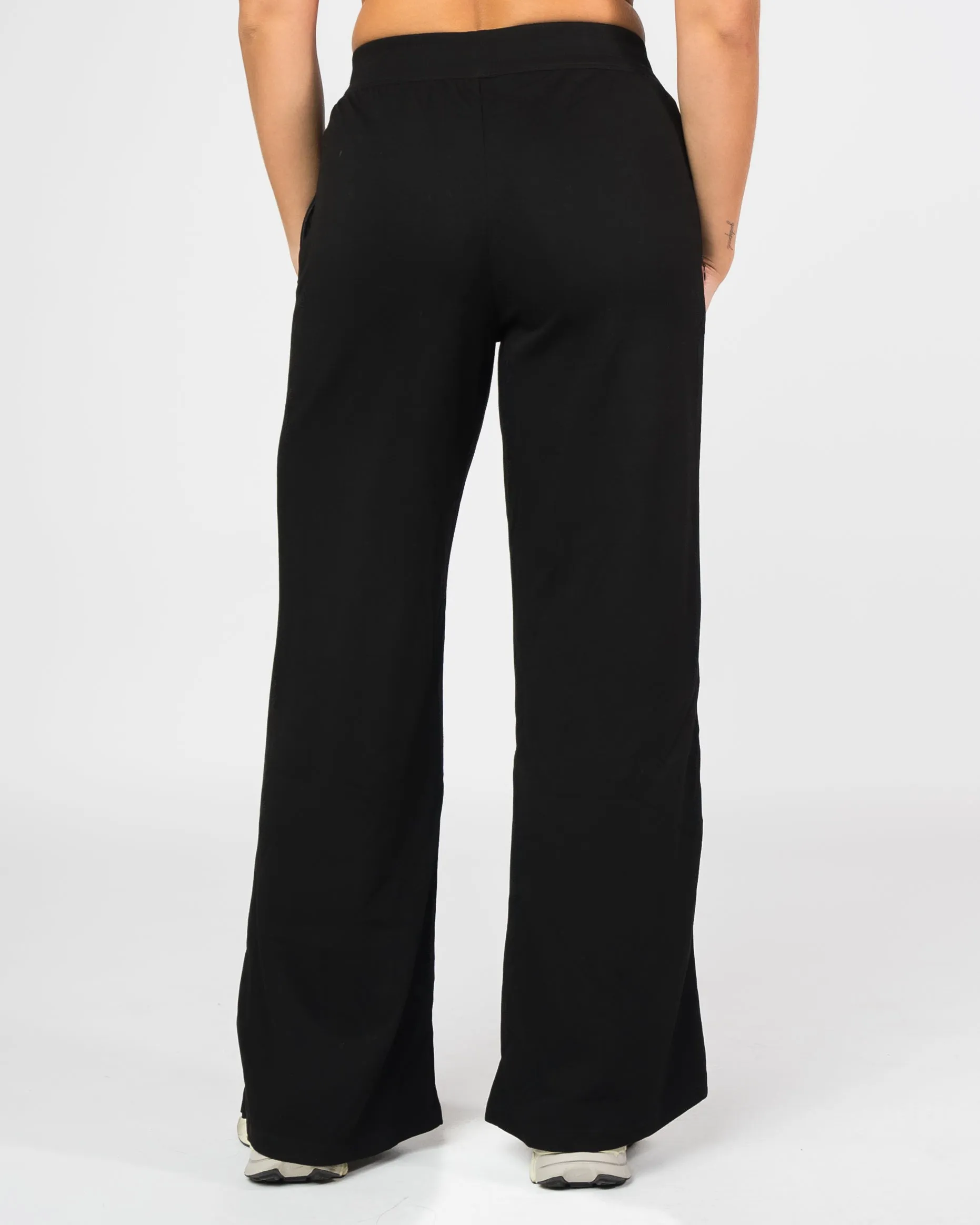 Soft Scuba Wide Leg Pant - Black