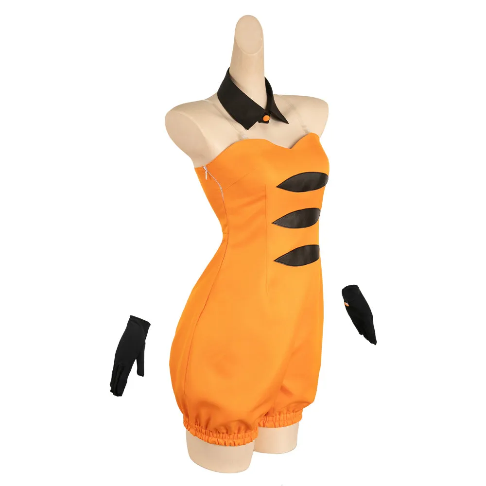 Splatoon Callie Women Orange Outfit Party Carnival Halloween Cosplay Costume