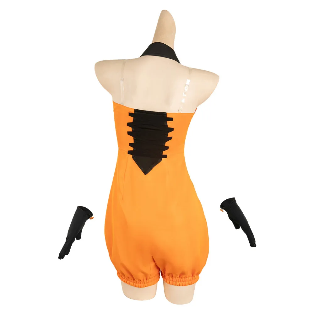 Splatoon Callie Women Orange Outfit Party Carnival Halloween Cosplay Costume