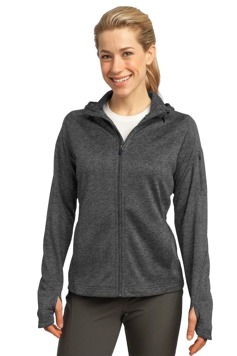 Sport-Tek L248:  Ladies Tech Fleece Full-Zip Hooded Jacket.