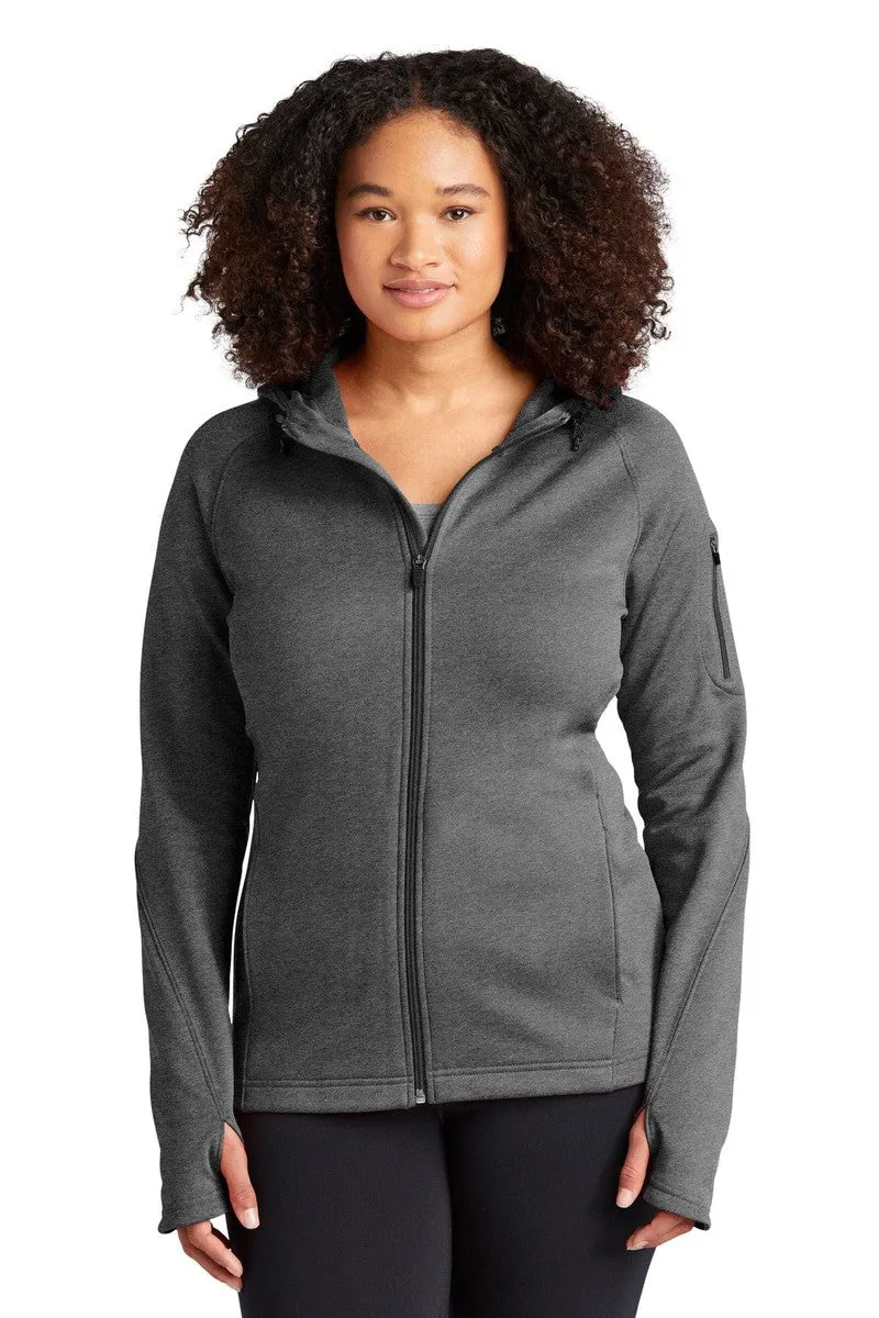 Sport-Tek L248:  Ladies Tech Fleece Full-Zip Hooded Jacket.