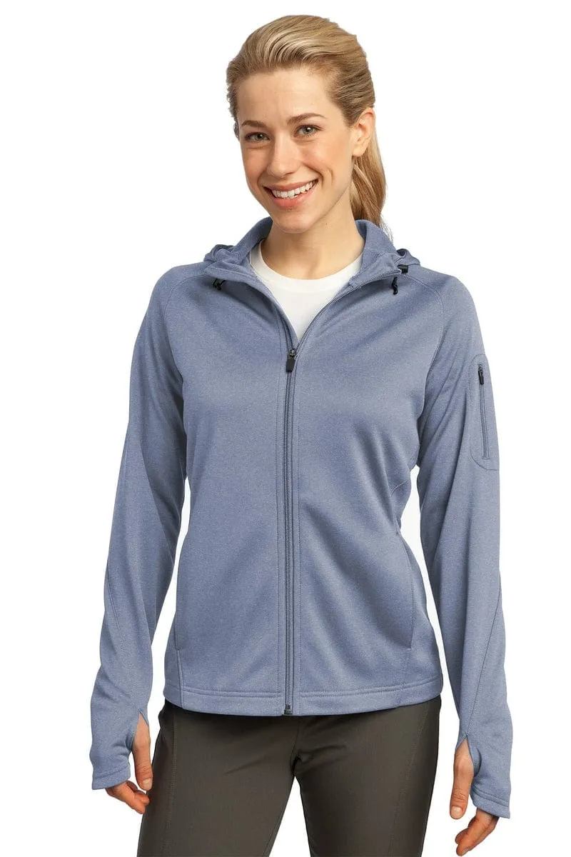 Sport-Tek L248:  Ladies Tech Fleece Full-Zip Hooded Jacket.