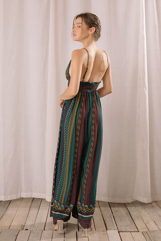 Storia Warm Stripes Tribal Jumpsuit