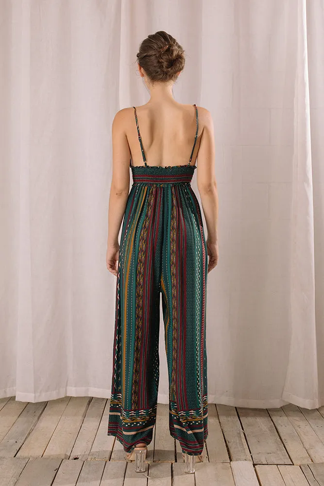 Storia Warm Stripes Tribal Jumpsuit