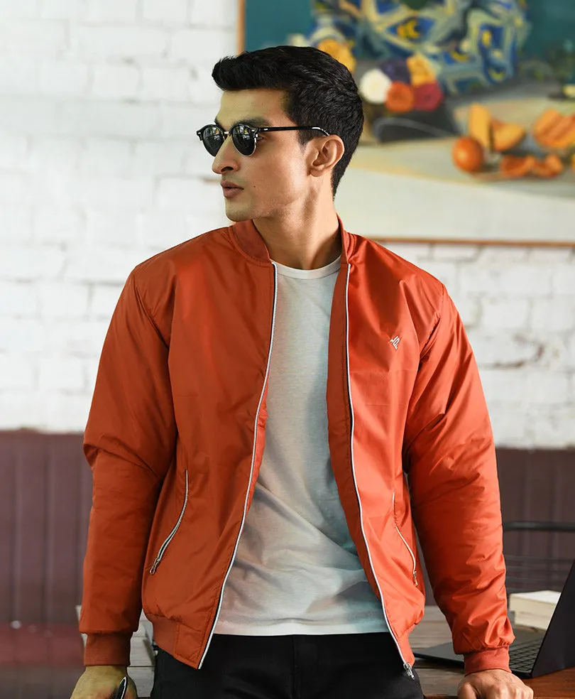 Sun Orange Bomber Jacket