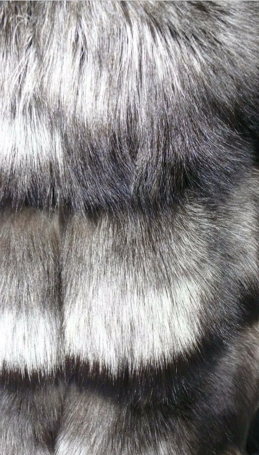 SUPERIOR Quality Silver Fox Fur Long Vest Saga Select Fur