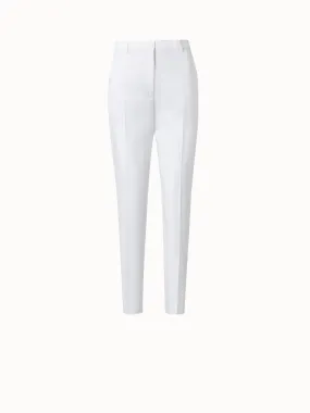 Tapered Cotton Stretch Satin Pants