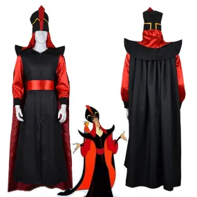 The Arabian Nights Cosplay Aladdin Lamp Prime Minister Jafar Costume Halloween Party Suit