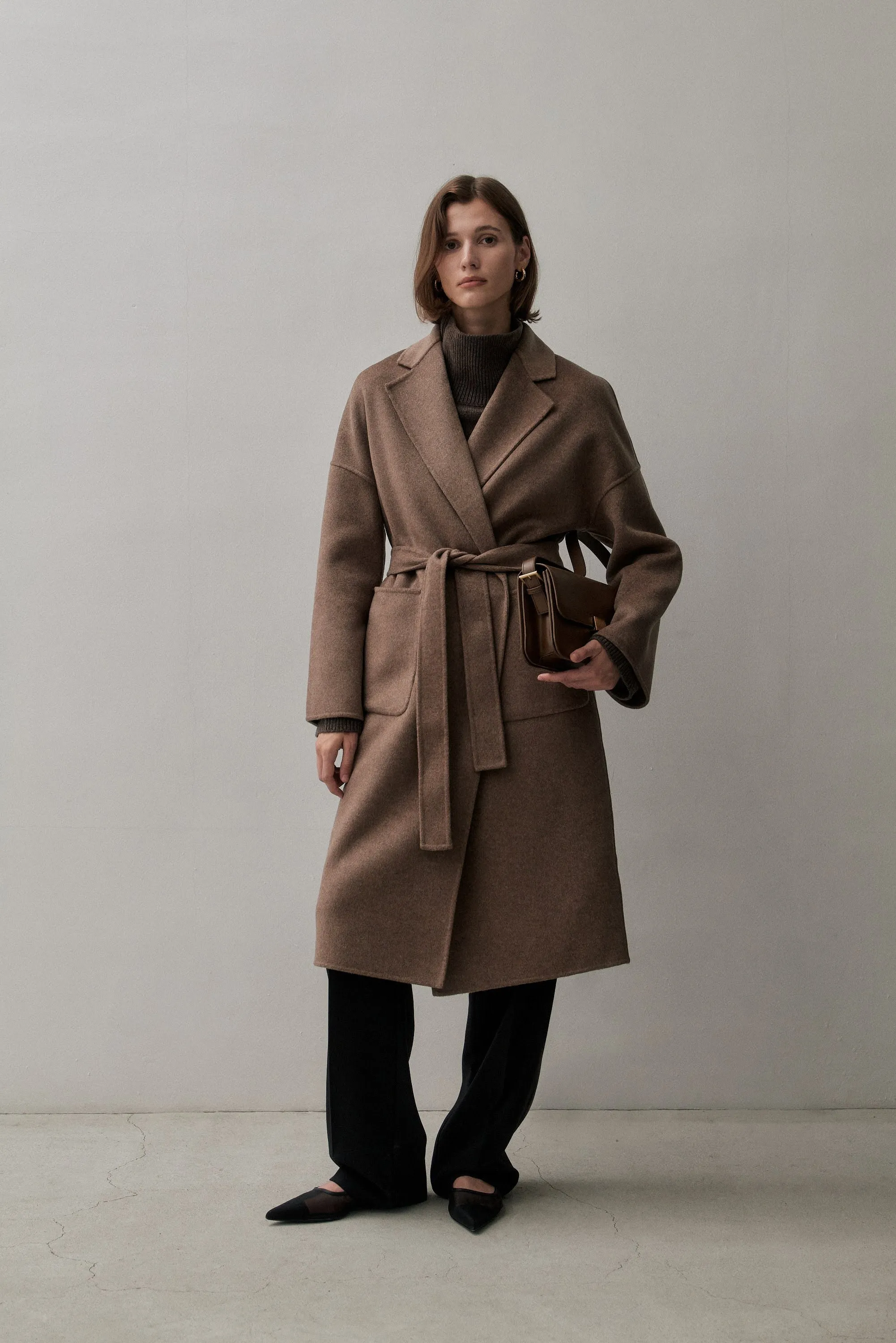 THE BOYFRIEND COAT - CHOCOLATE MELANGE