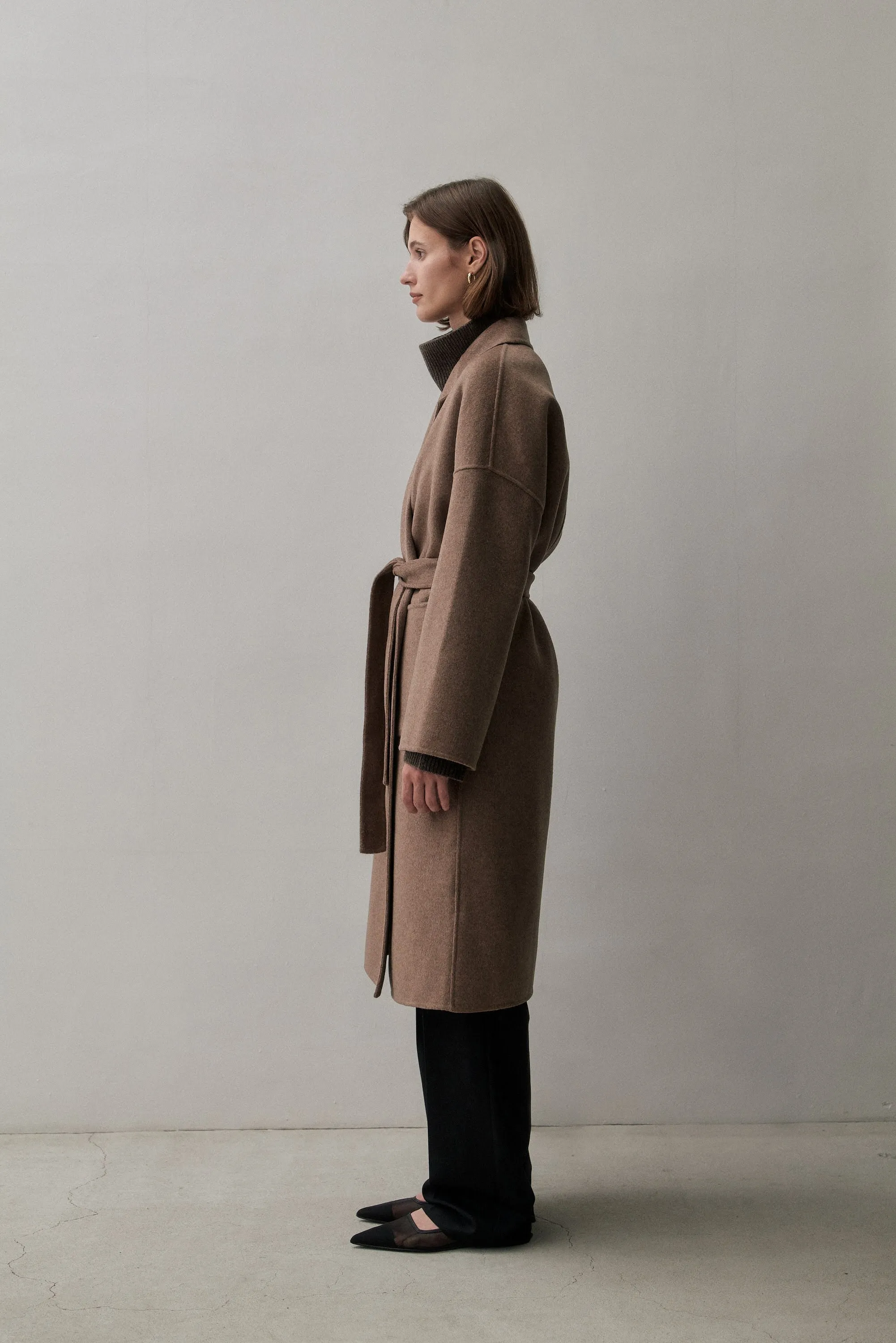 THE BOYFRIEND COAT - CHOCOLATE MELANGE