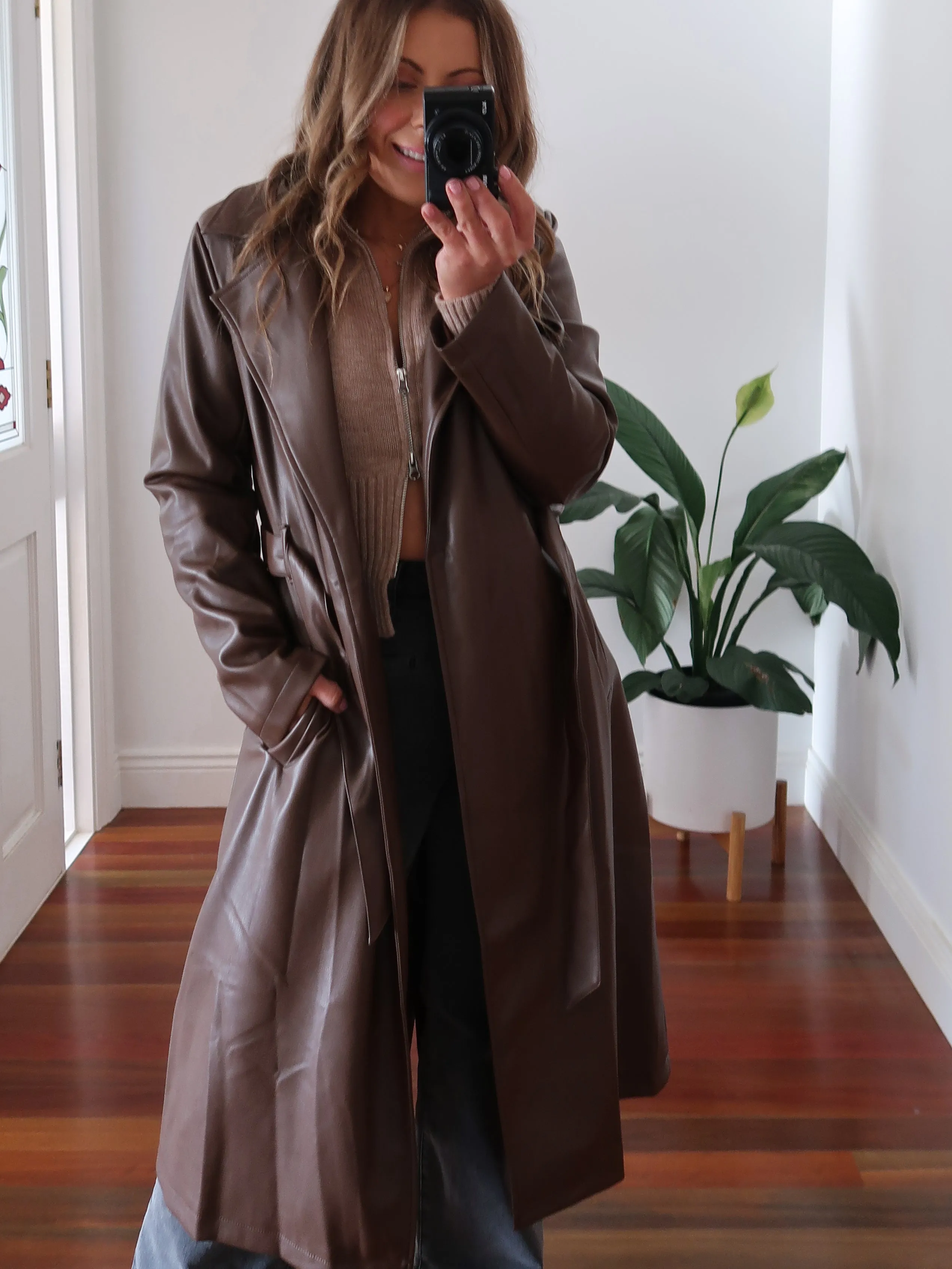 Tyra Trench Coat - Chocolate