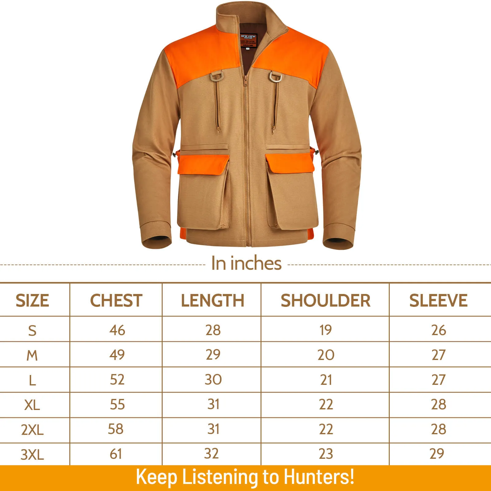 Upland Hunting Jacket for Men, Bird Hunting Clothes