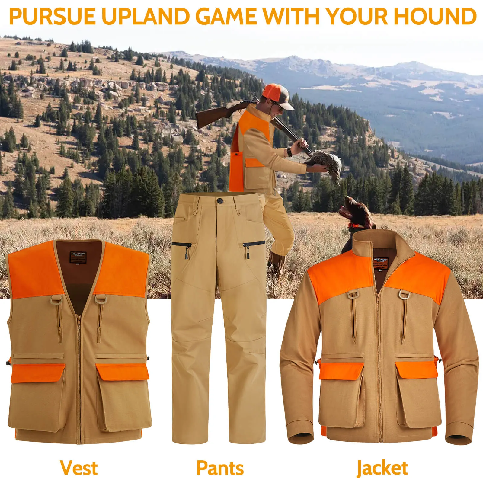 Upland Hunting Jacket for Men, Bird Hunting Clothes