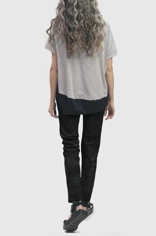 Urban Iconic Stretch Drawstring Jean in Smoke