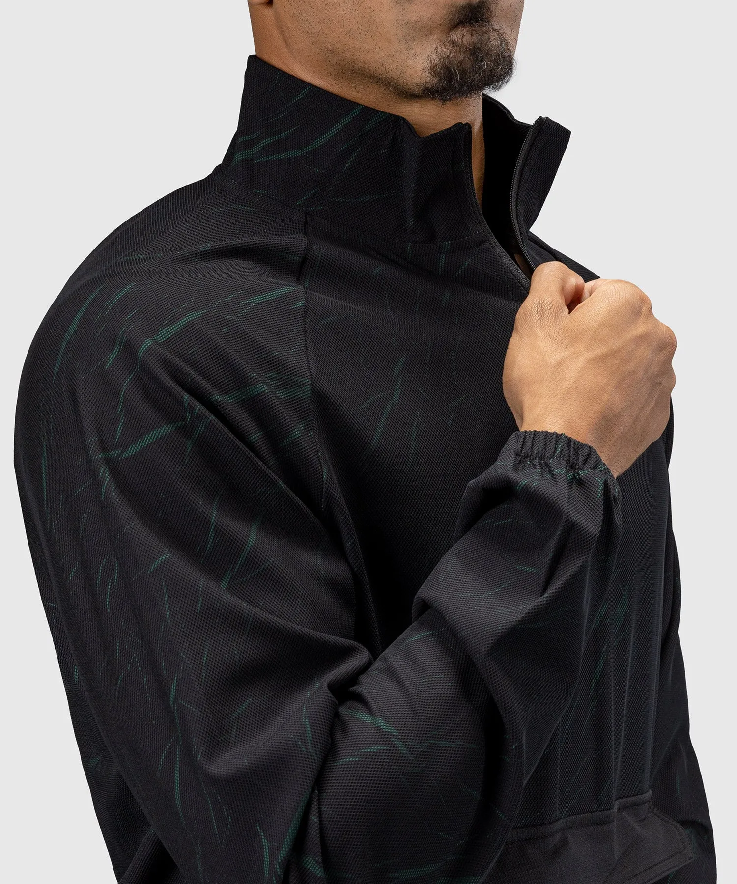 Venum Trooper Men's Half-Zip Jacket - Black/Forest Green