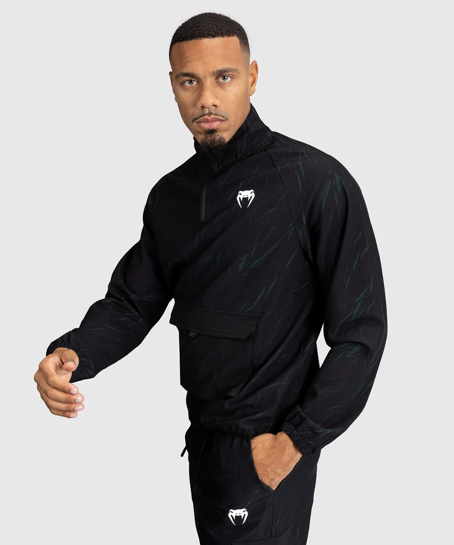 Venum Trooper Men's Half-Zip Jacket - Black/Forest Green