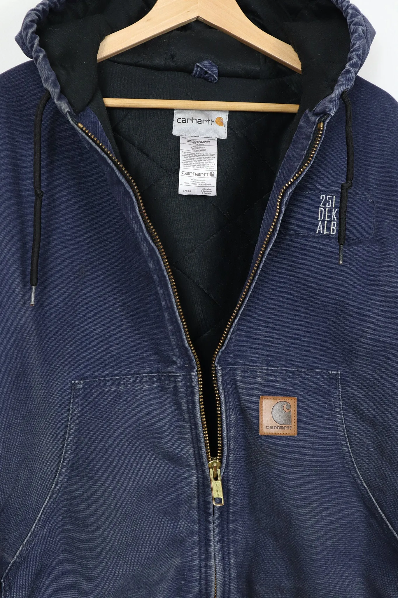 Vintage Carhartt Blue Hooded Jacket