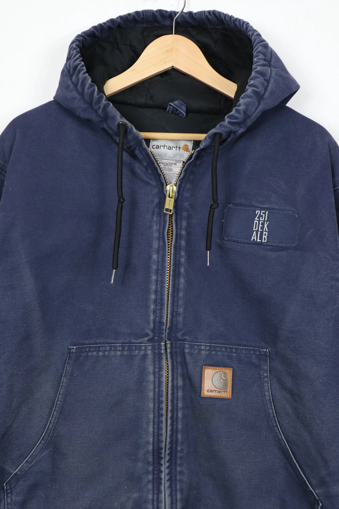 Vintage Carhartt Blue Hooded Jacket