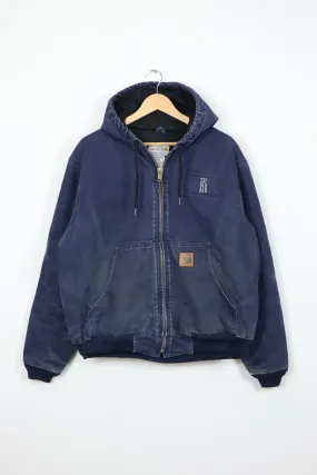 Vintage Carhartt Blue Hooded Jacket