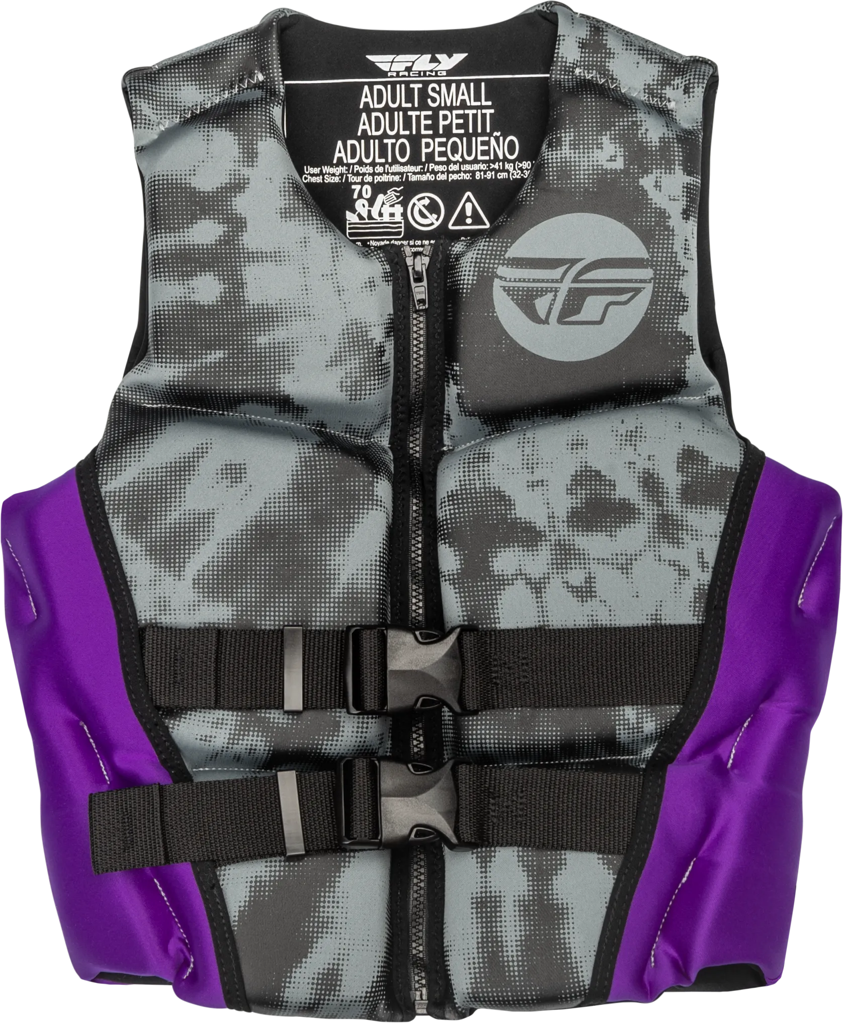 WMN'S NEOPRENE FLOTATION VEST PURPLE/GREY/BLACK XS