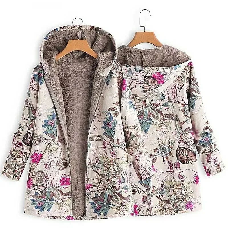 Women's Casual Printed Fashion Thin Hooded Coats - WT010